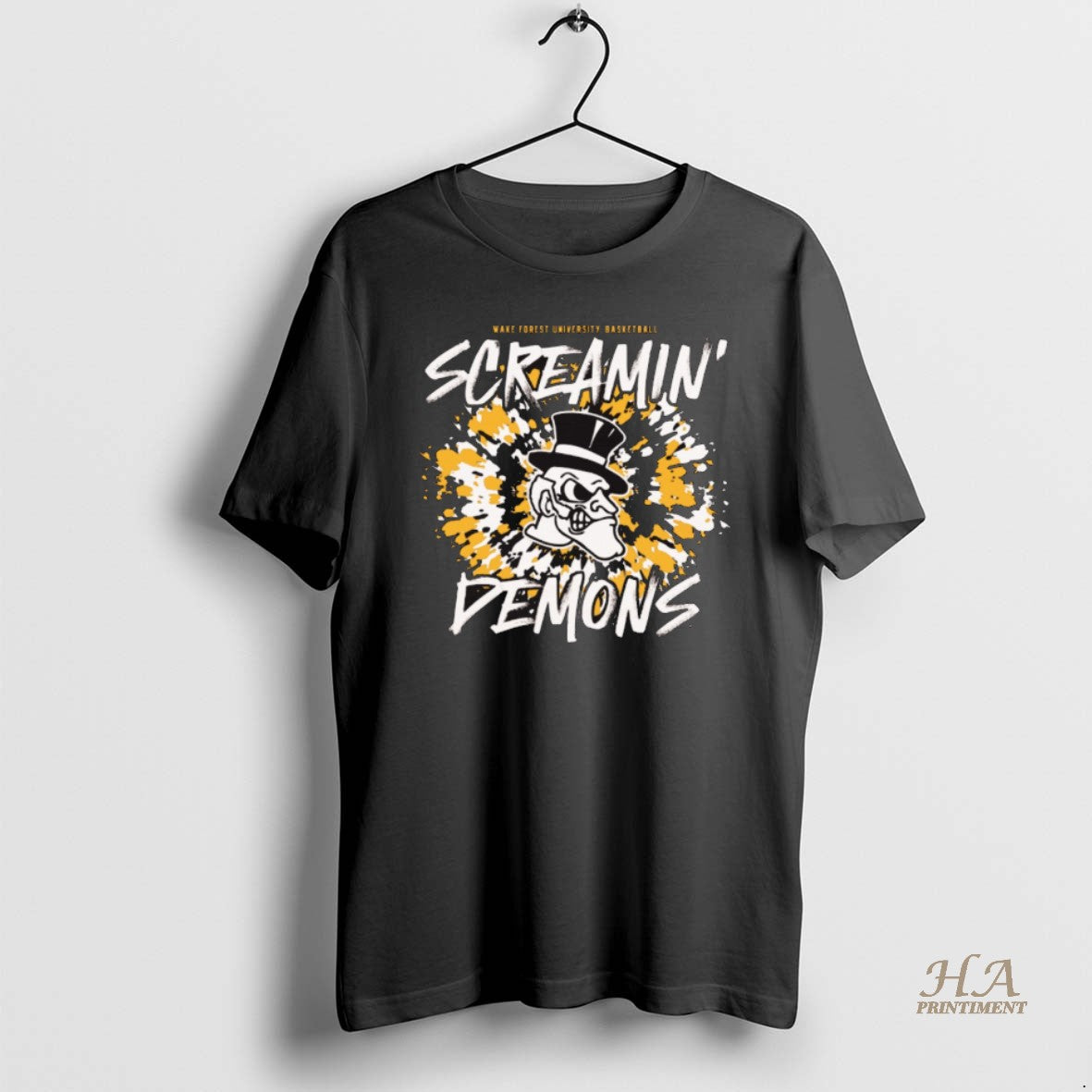 Official Wake Forest University Basketball Screamin Demons Tie Dye Nation Shirt Hoodie Sweatshirt | PurePodTees.com