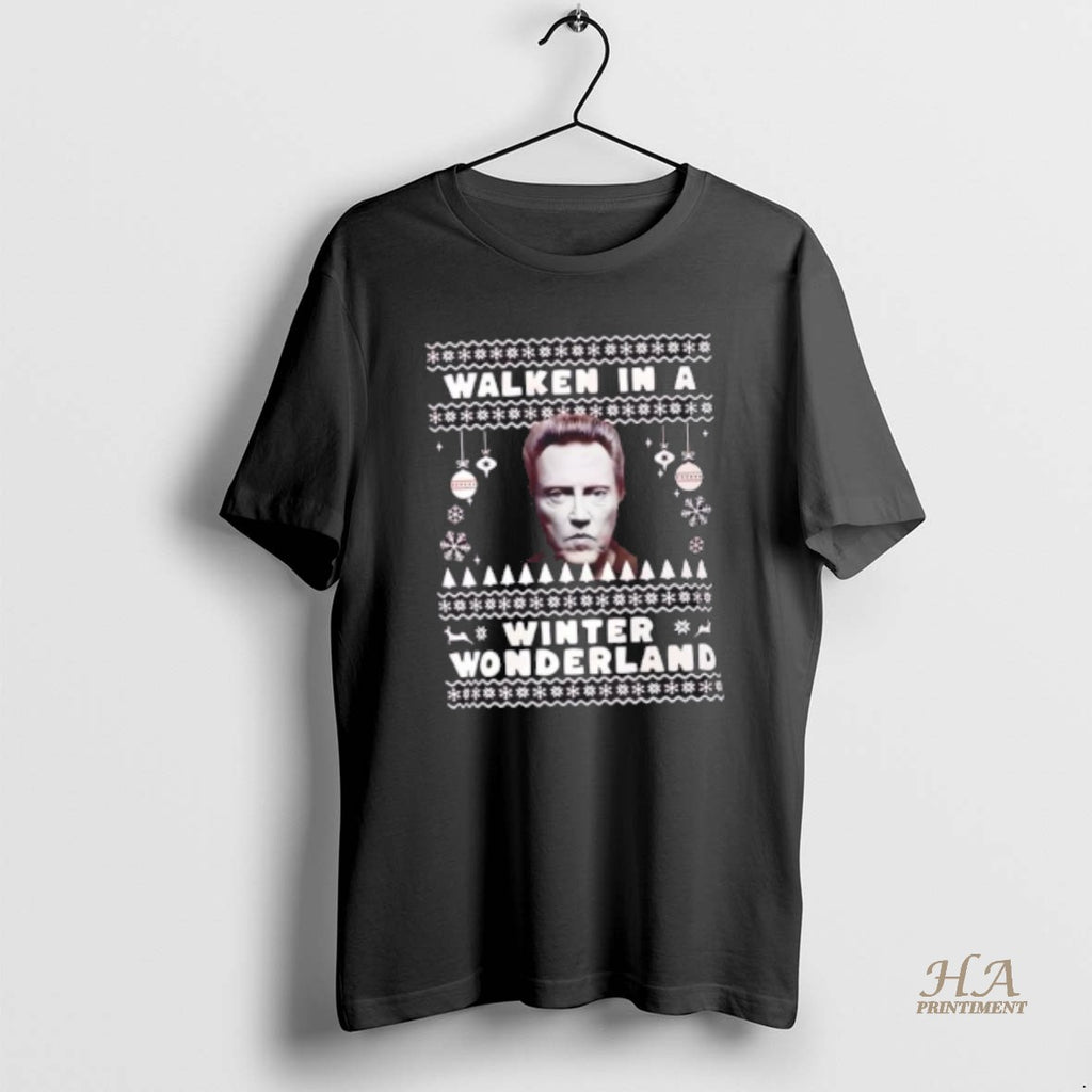 Official Walken In A Winter Wonderland Xmas Christmas Shirt Hoodie Sweatshirt | PurePodTees.com