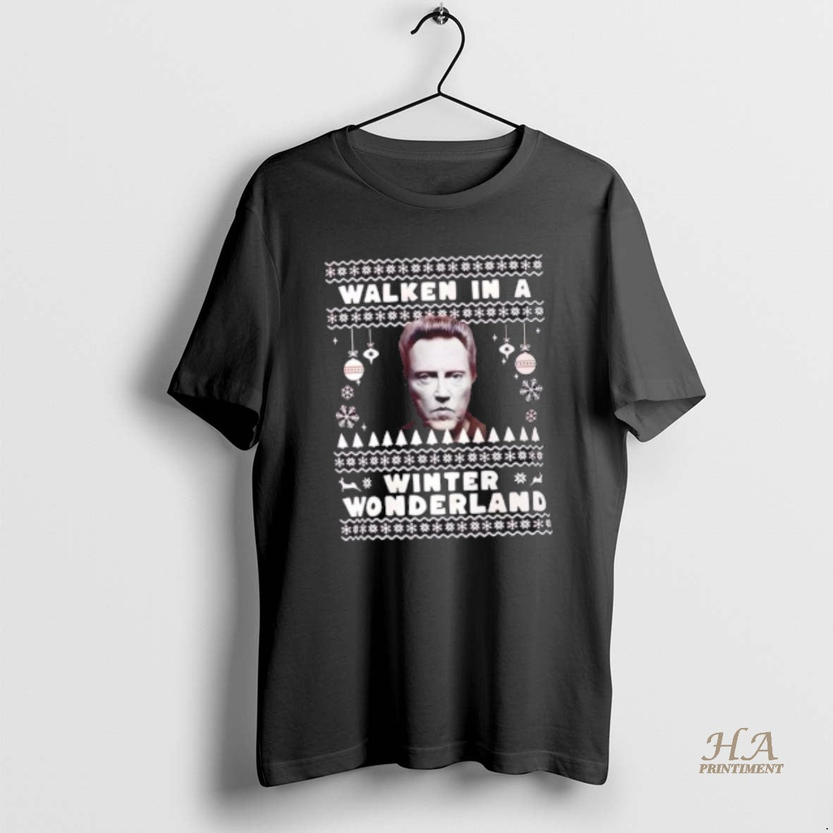 Official Walken In A Winter Wonderland Xmas Christmas Shirt Hoodie Sweatshirt | PurePodTees.com