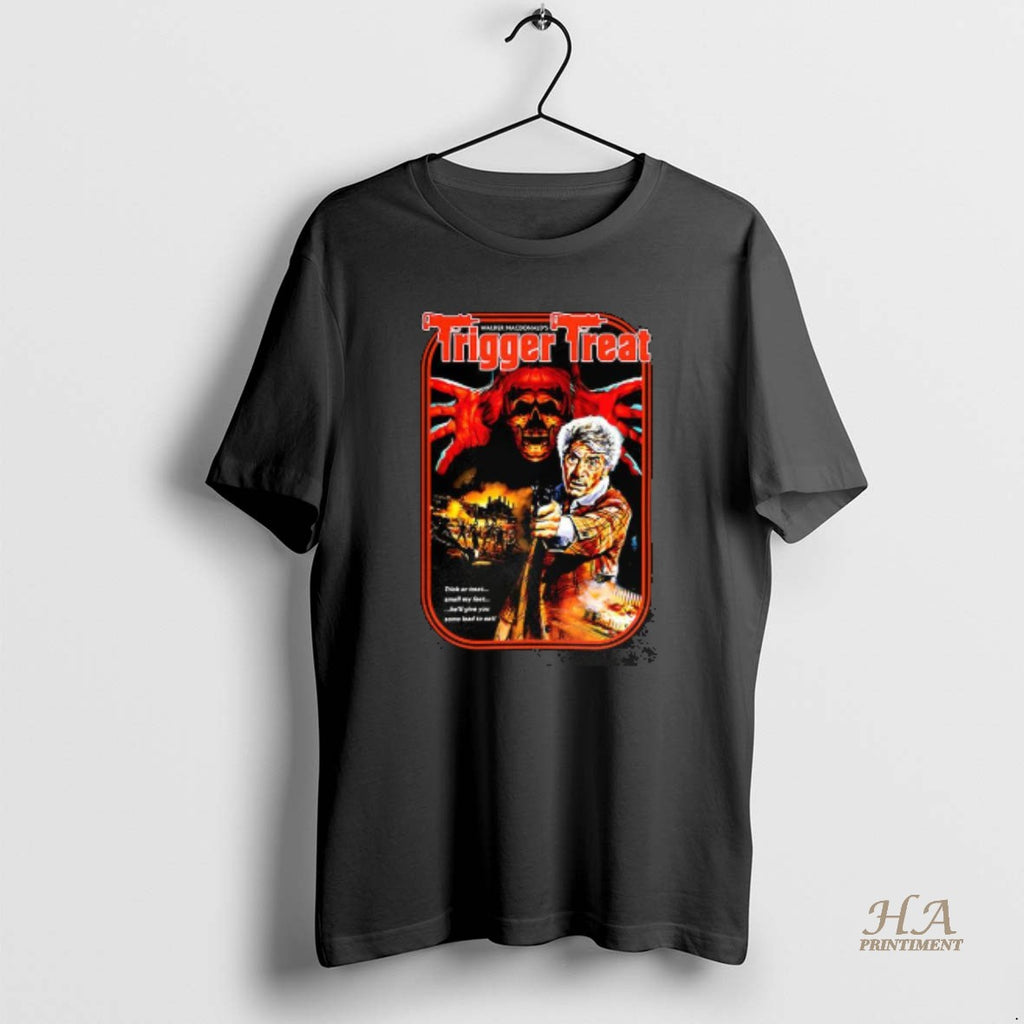 Official Walker Macdonalds Trigger Treat Trick Or Treat Horror Shirt Hoodie Sweatshirt | PurePodTees.com