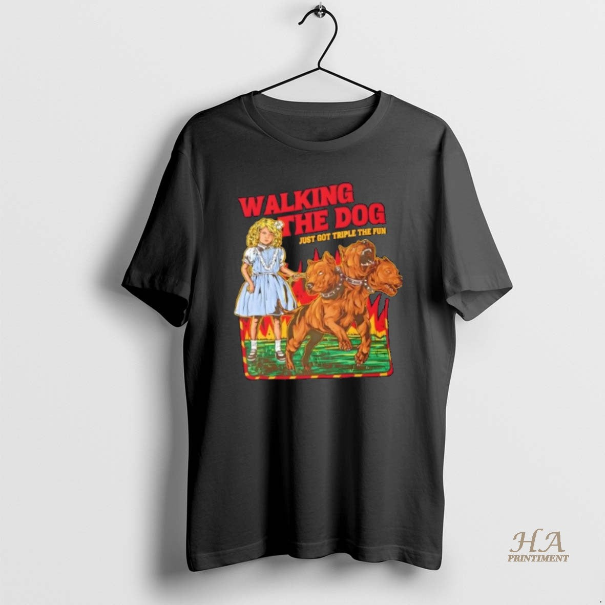 Official Walking The Dog Triple Fun Shirt Hoodie Sweatshirt | PurePodTees.com