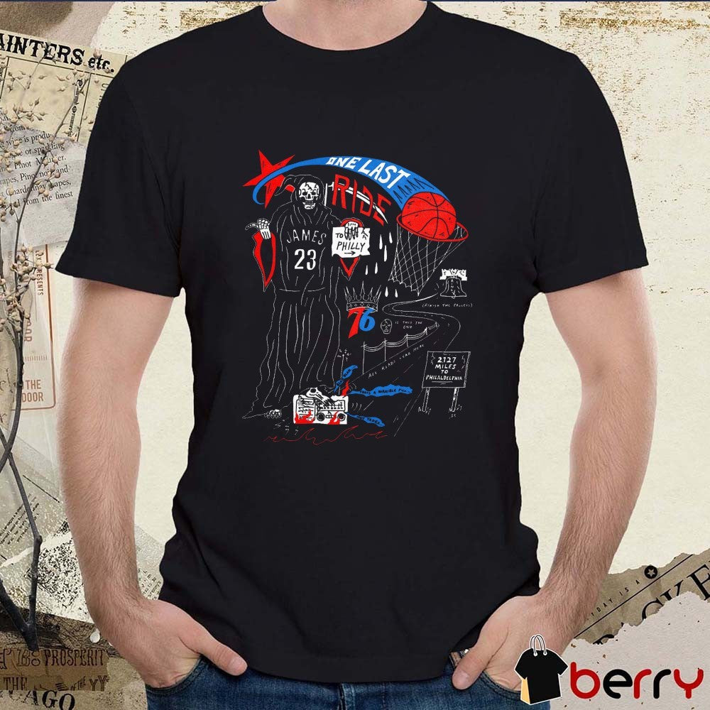 Warren Lotas One Last Ride To Philly Is This The End All Roads Lead Here 2127 Miles To Philadelphia t-shirt
