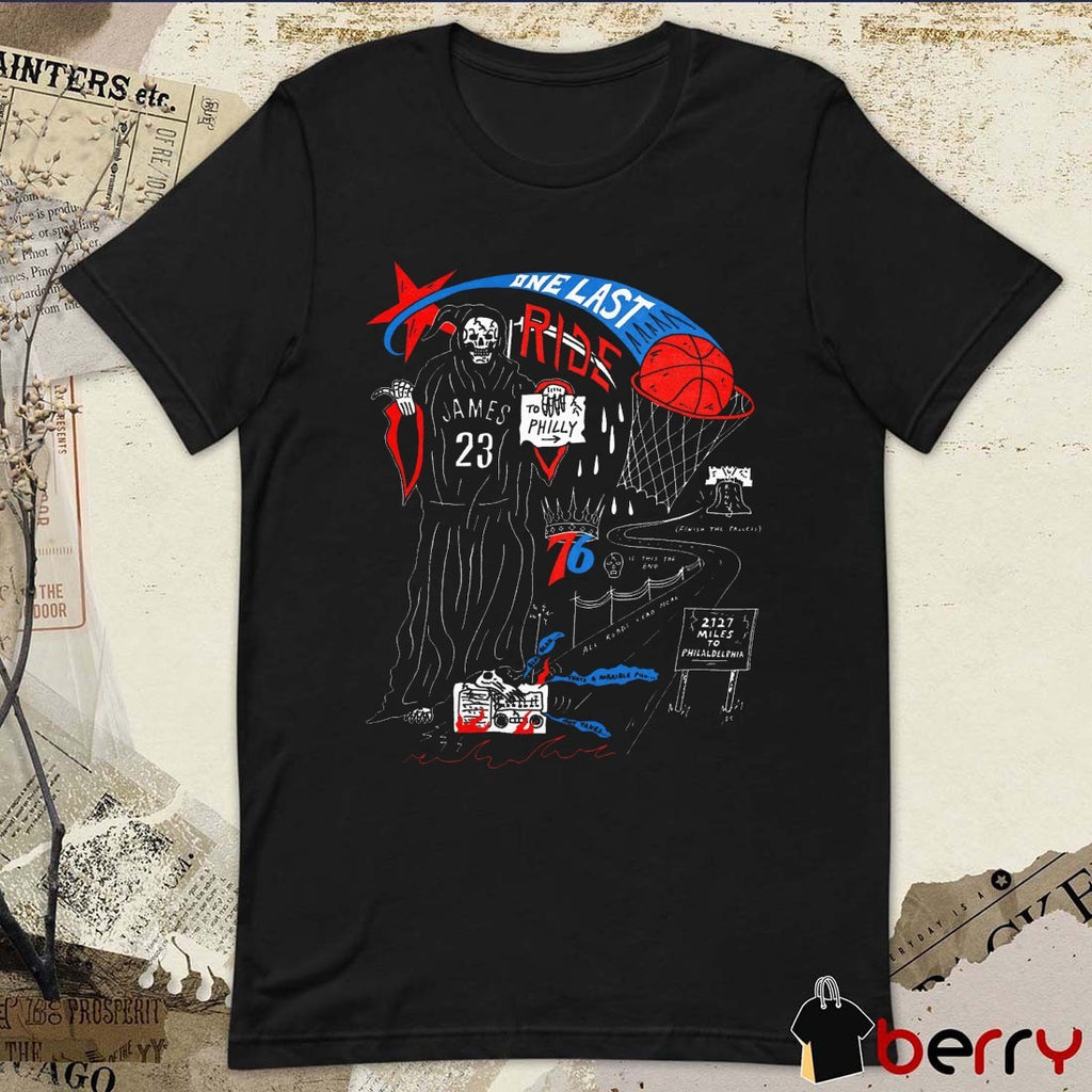 Warren Lotas One Last Ride To Philly Is This The End All Roads Lead Here 2127 Miles To Philadelphia t-shirt
