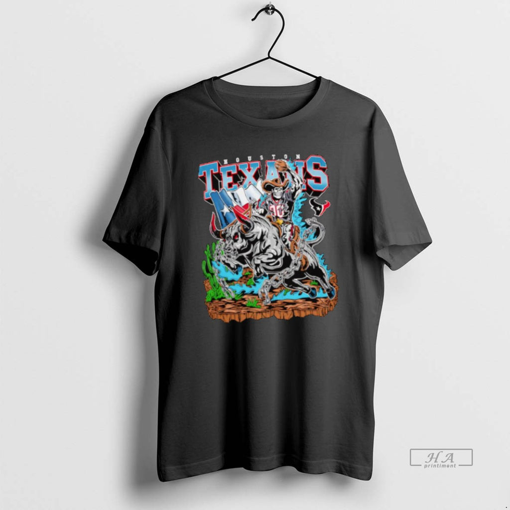 Official Warren Lotas X Houston Texans Wrangler Skeleton Shirt Hoodie Sweatshirt | PurePodTees.com