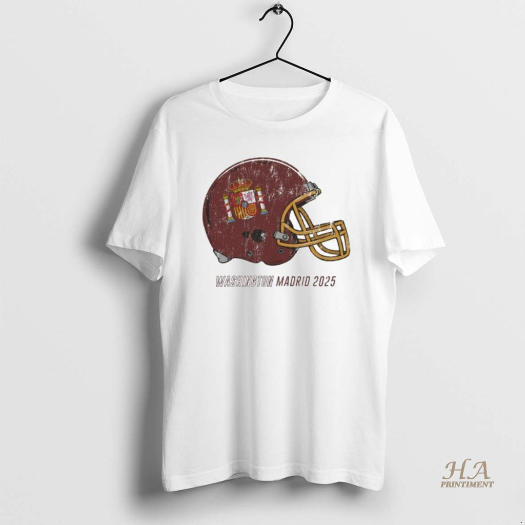 Official Washington Football Retro Helmet X Madrid 2025 Shirt Hoodie Sweatshirt | PurePodTees.com