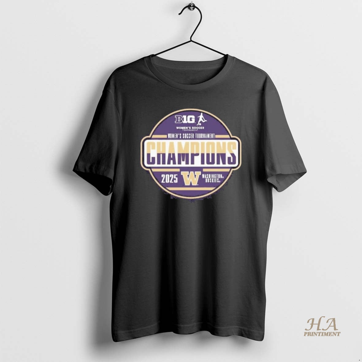 Official Washington Huskies 2025 Big Ten Womens Soccer Tournament Champions Locker Room Shirt Hoodie Sweatshirt