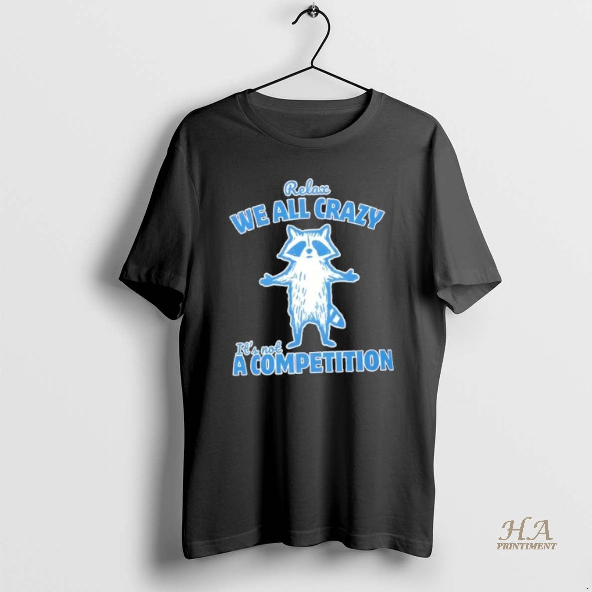 Official We All Crazy Raccoon Mental Health Shirt Hoodie Sweatshirt | PurePodTees.com