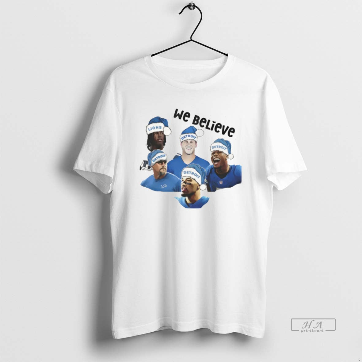Official We Believe Detroit Lions Football Christmas 2025 Shirt Hoodie Sweatshirt | PurePodTees.com