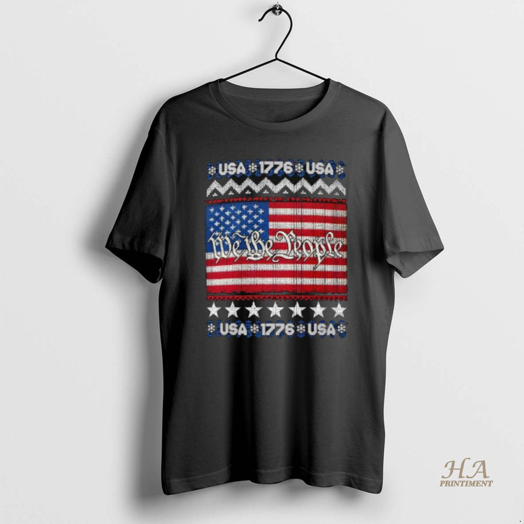 Official We The People Ugly Xmas Usa 1776 Shirt Hoodie Sweatshirt | PurePodTees.com