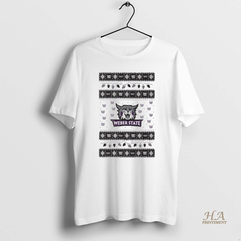 Official Weber State Wildcats Ugly Christmas Light Shirt Hoodie Sweatshirt | PurePodTees.com