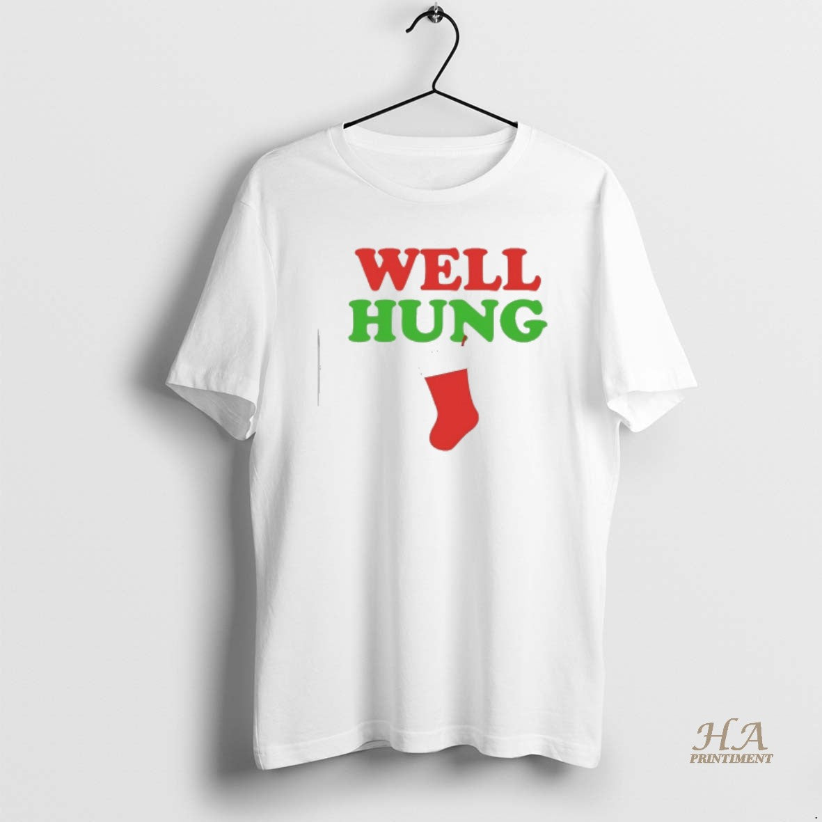 Official Well Hung Christmas Stockings Shirt Hoodie Sweatshirt | PurePodTees.com