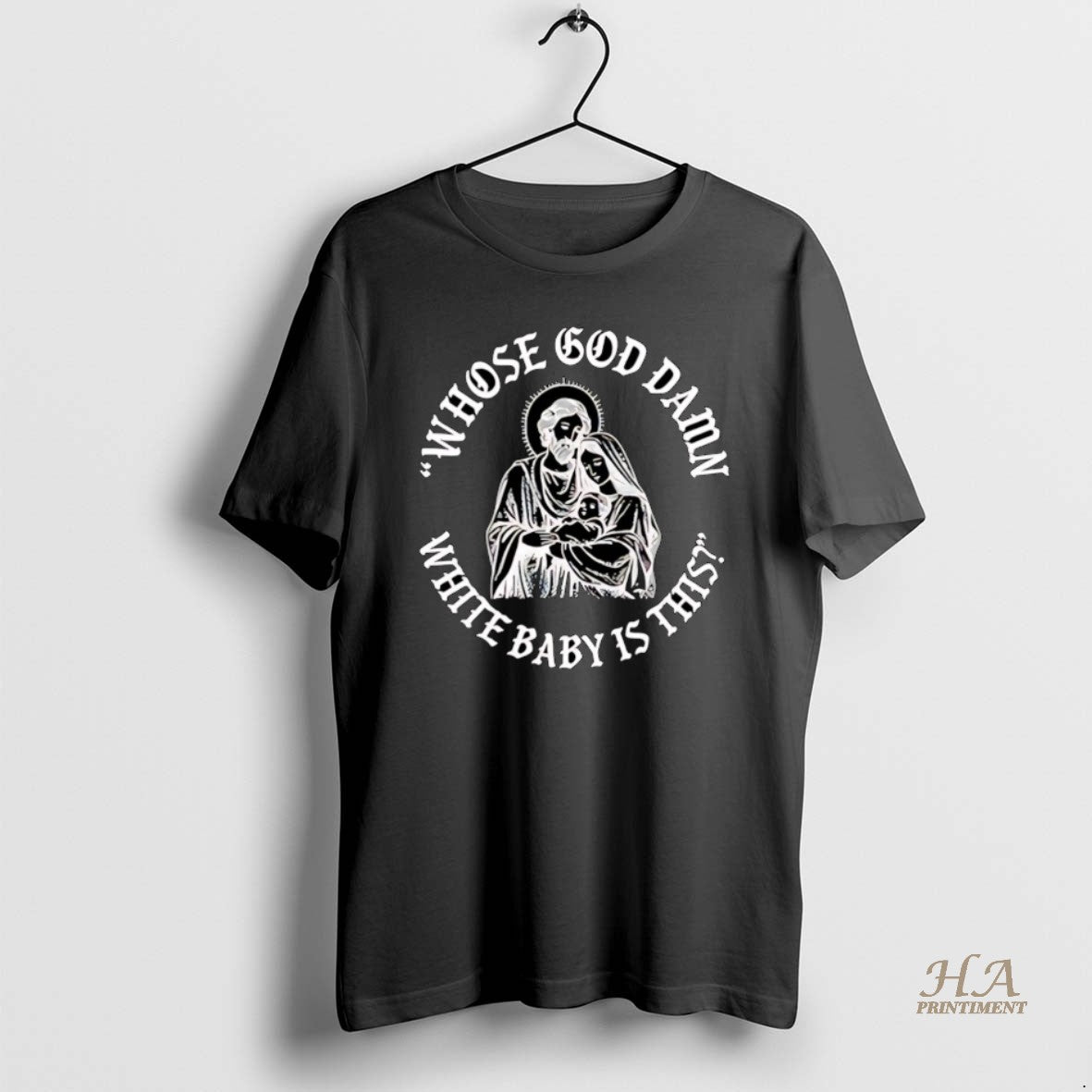 Official Whose God Damn White Baby Infant Jesus Christmas Shirt Hoodie Sweatshirt | PurePodTees.com