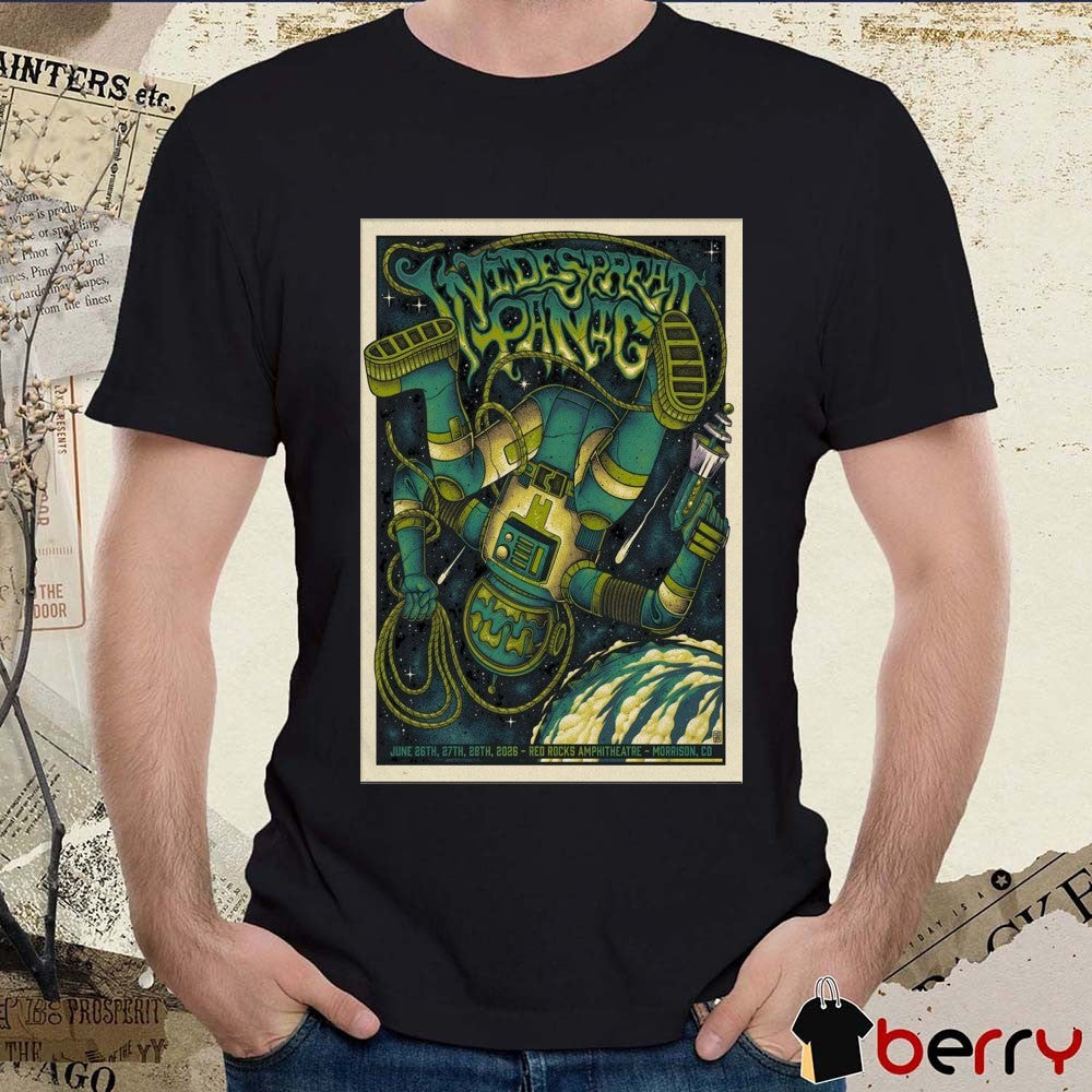 Widespread Panic Rocks Shows June 26-28 2026 Red Rocks Amphitheatre Morrison CO Poster t-shirt