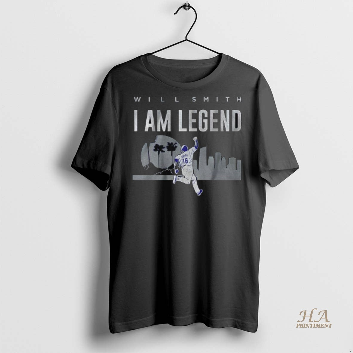 Official Will Smith Los Angeles Dodgers I Am Legend Mlb Baseball City Skyline 2025 Shirt Hoodie Sweatshirt | PurePodTees.com