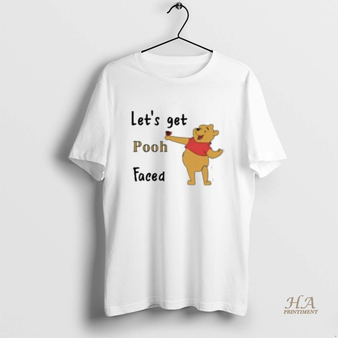 Official Winnie The Pooh Bear Lets Get Pooh Faced Shirt Hoodie Sweatshirt | PurePodTees.com