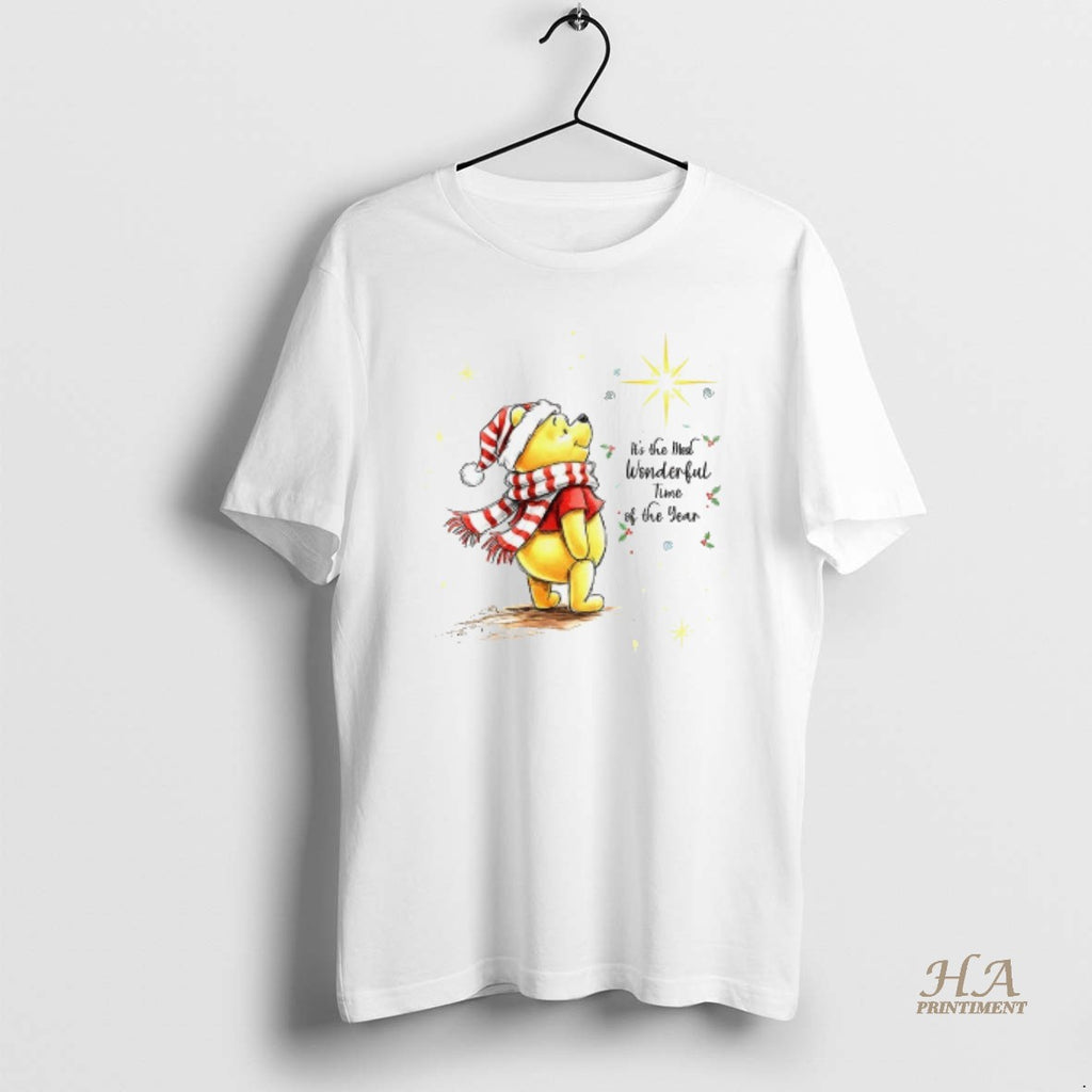 Official Winnie The Pooh Its The Most Wonderful Time Of The Year Merry Christmas Shirt Hoodie Sweatshirt | PurePodTees.com