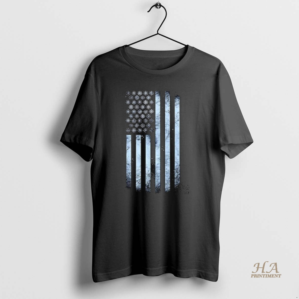 Official Winter Snowflakes American Flags Shirt Hoodie Sweatshirt | PurePodTees.com