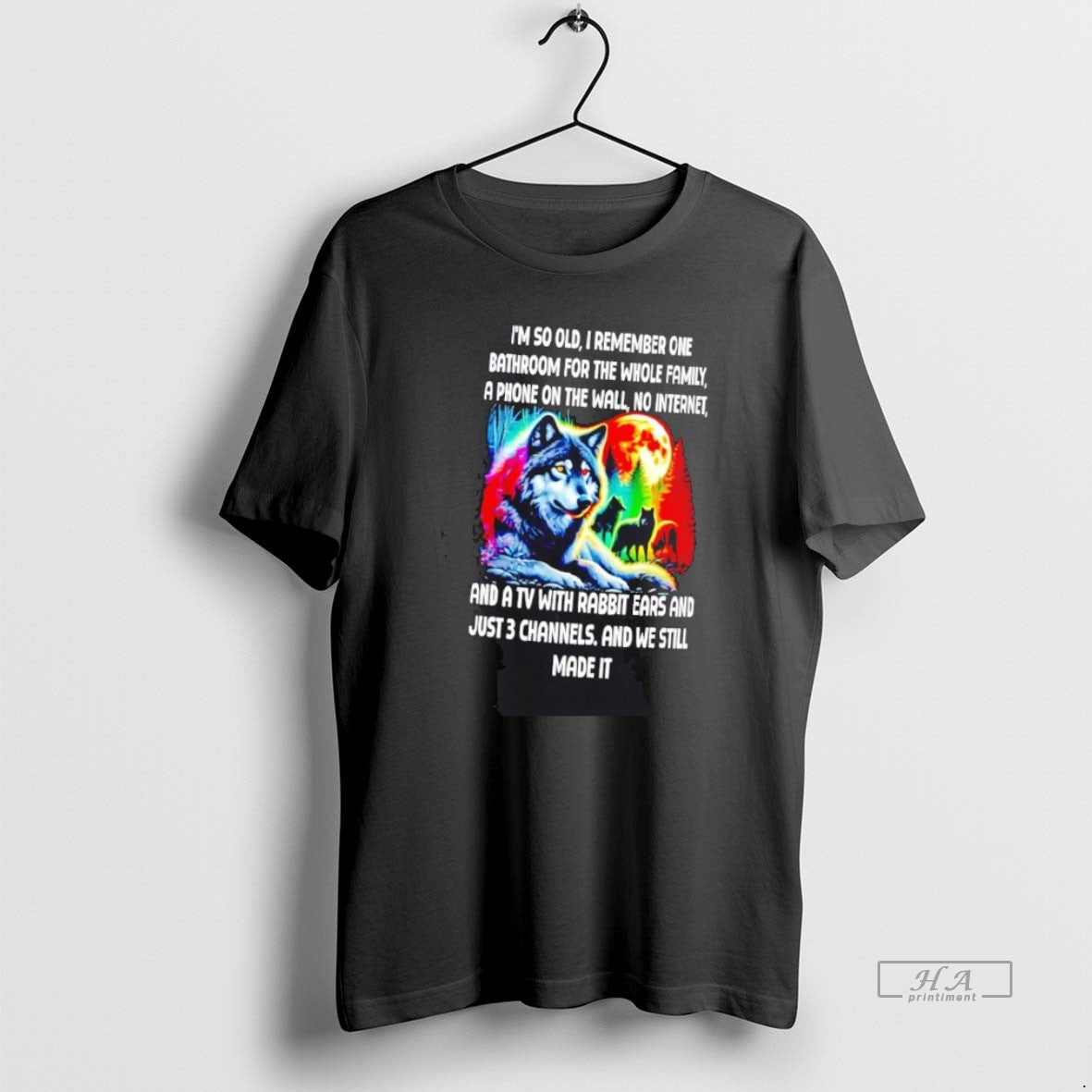 Official Wolf Im So Old I Remember One Bathroom For The Whole Shirt Hoodie Sweatshirt | PurePodTees.com