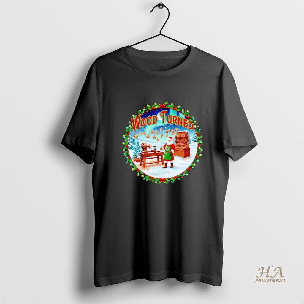 Official Wood Turned Christmas Wreath Shirt Hoodie Sweatshirt | PurePodTees.com