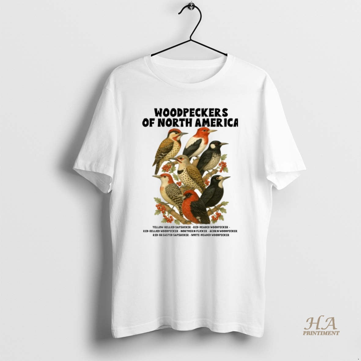 Official Woodpecker Bird Nature Lover Woodpeckers Of North America Shirt Hoodie Sweatshirt | PurePodTees.com