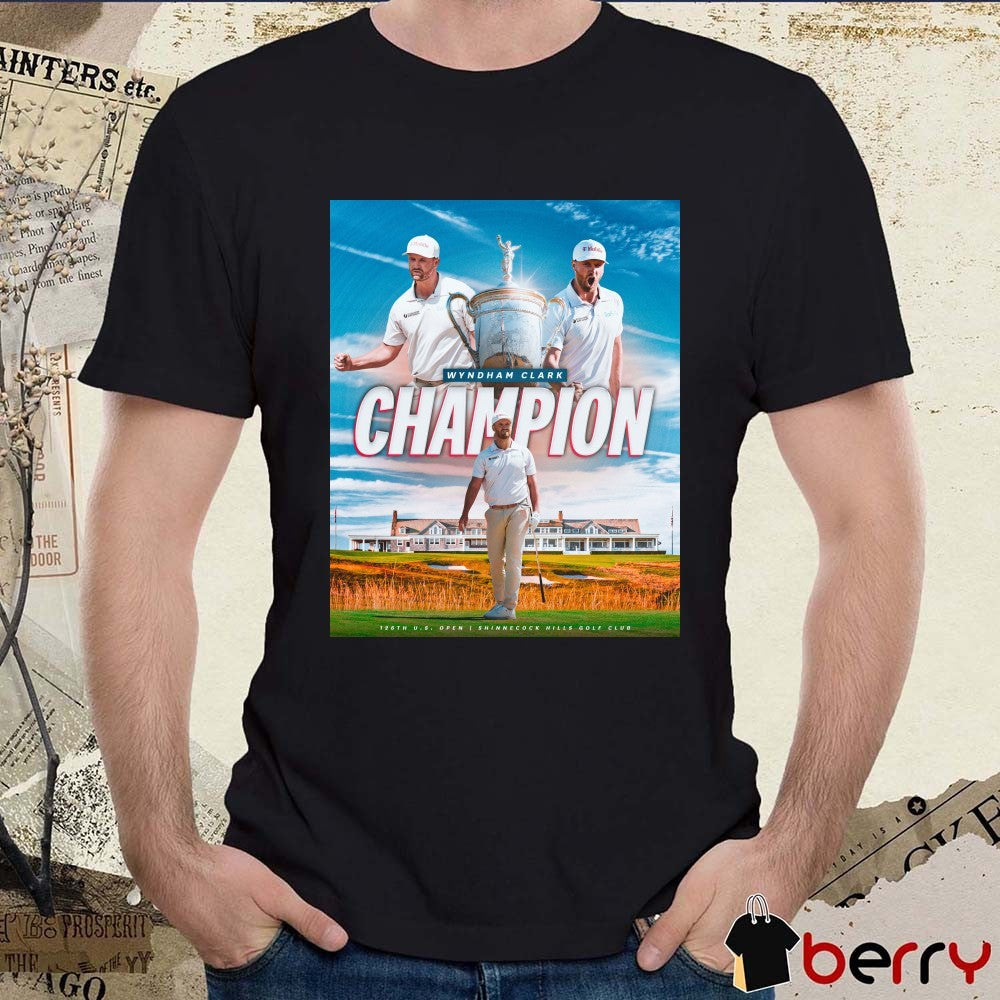 Wyndham Clark 2026 Champion 126th US Open Shinnecock Hills Golf Club Poster t-shirt
