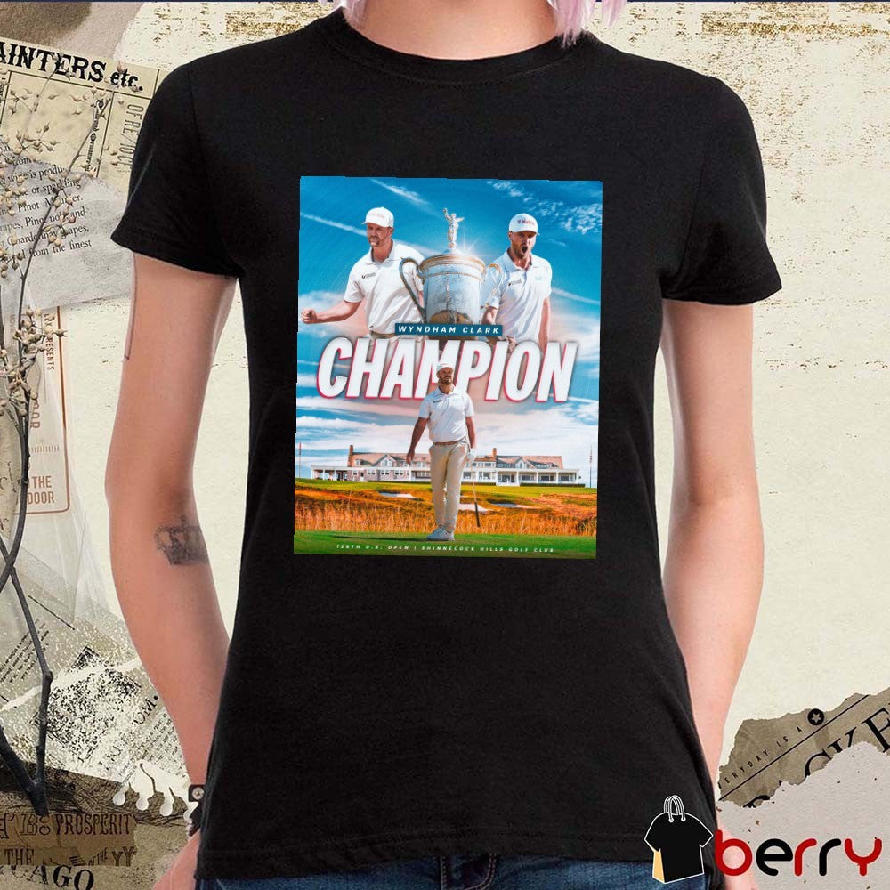 Wyndham Clark 2026 Champion 126th US Open Shinnecock Hills Golf Club Poster t-shirt
