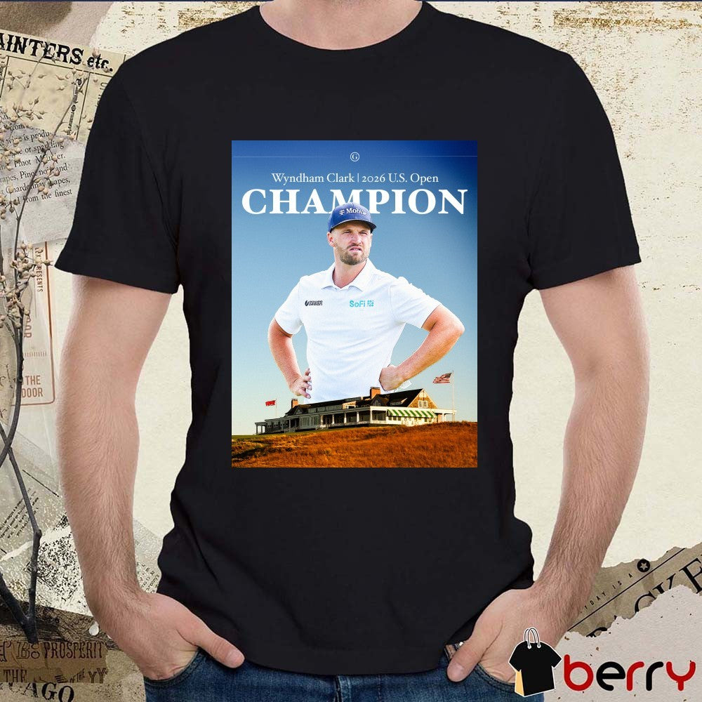 Wyndham Clark 2026 US Open Champion Shinnecock Hills Golf Club Poster t-shirt