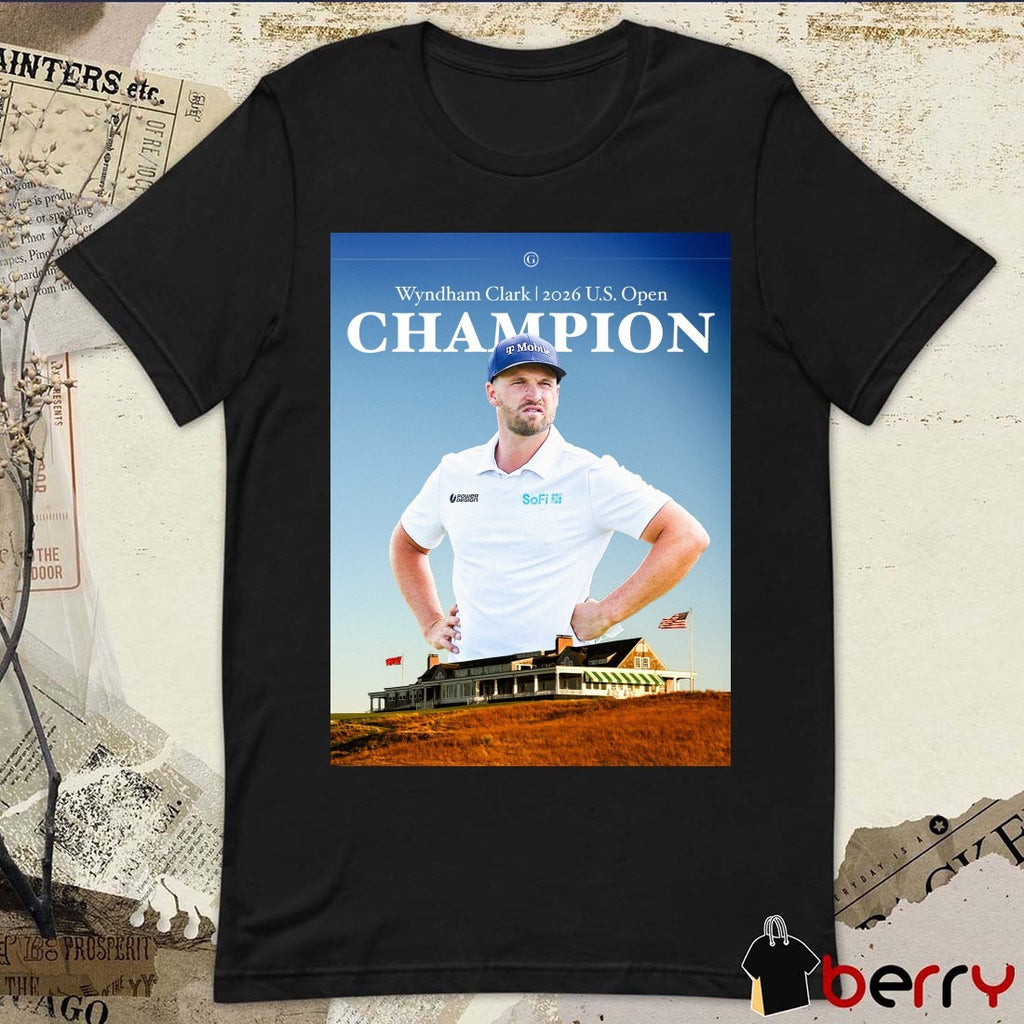 Wyndham Clark 2026 US Open Champion Shinnecock Hills Golf Club Poster t-shirt