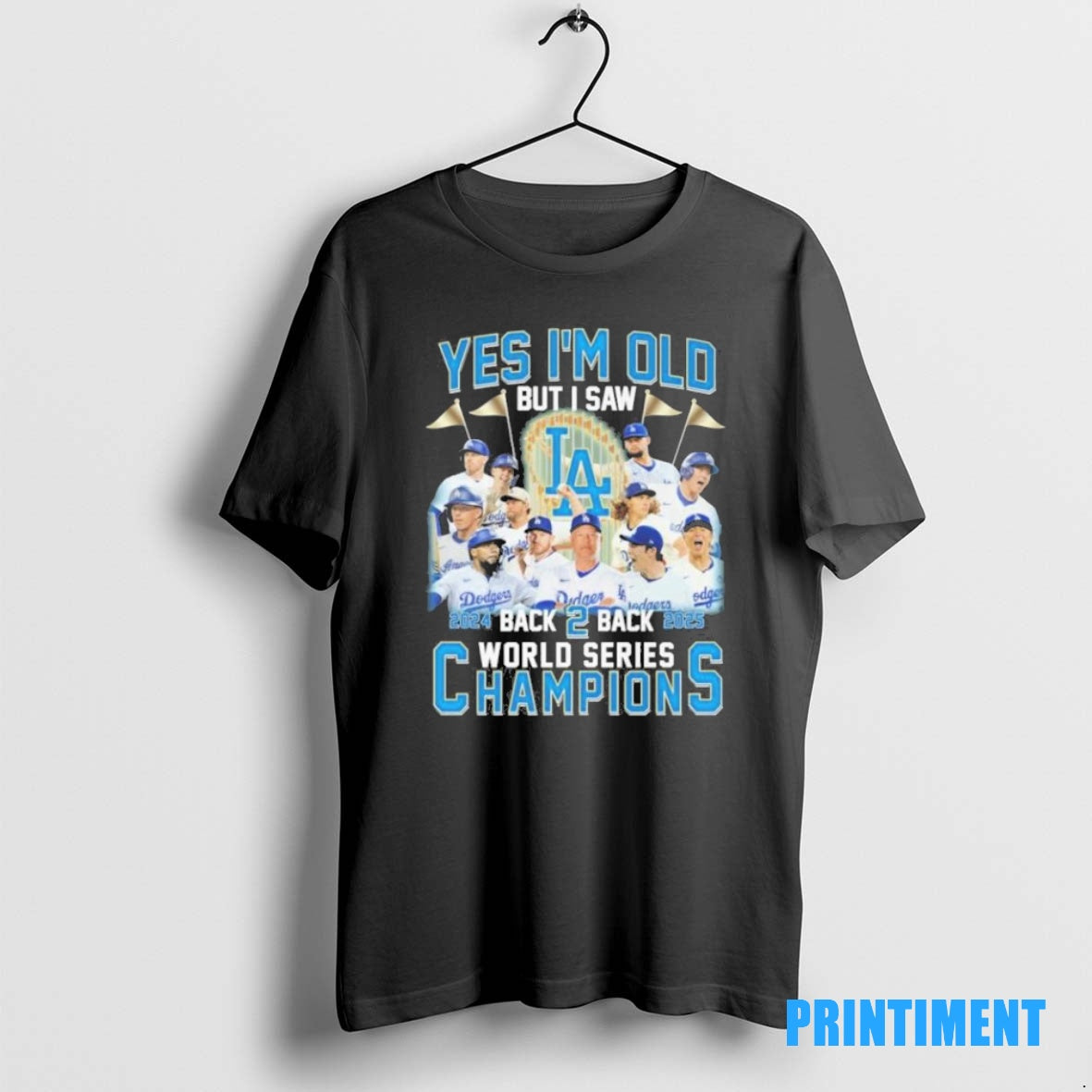 Official Yes Im Old But I Saw Los Angeles Dodgers Back 2 Back World Series Shirt Hoodie Sweatshirt | PurePodTees.com