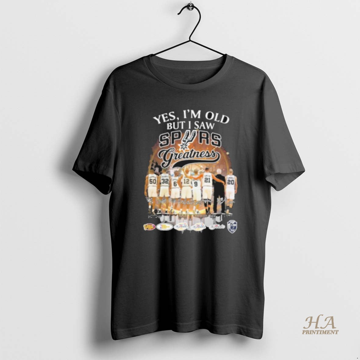 Official Yes Im Old But I Saw San Antonio Spurs Legends Greatness Shirt Hoodie Sweatshirt | PurePodTees.com