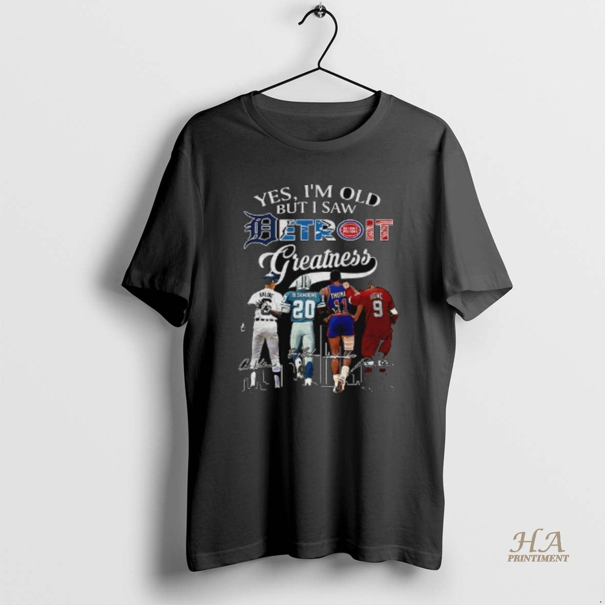 Official Yes Im Old But I Saw Al Kaline Barry Sanders Isiah Thomas Steve Yzerman Shirt Hoodie Sweatshirt | PurePodTees.com