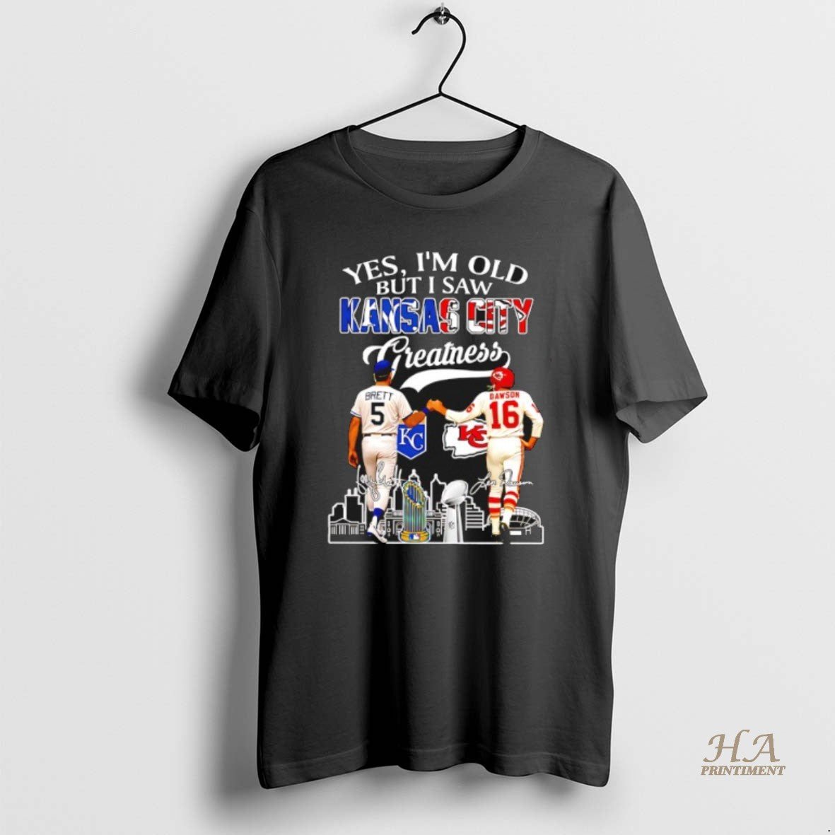 Official Yes Im Old But I Saw Kansas City Greatness George Brett And Len Dawson Shirt Hoodie Sweatshirt | PurePodTees.com