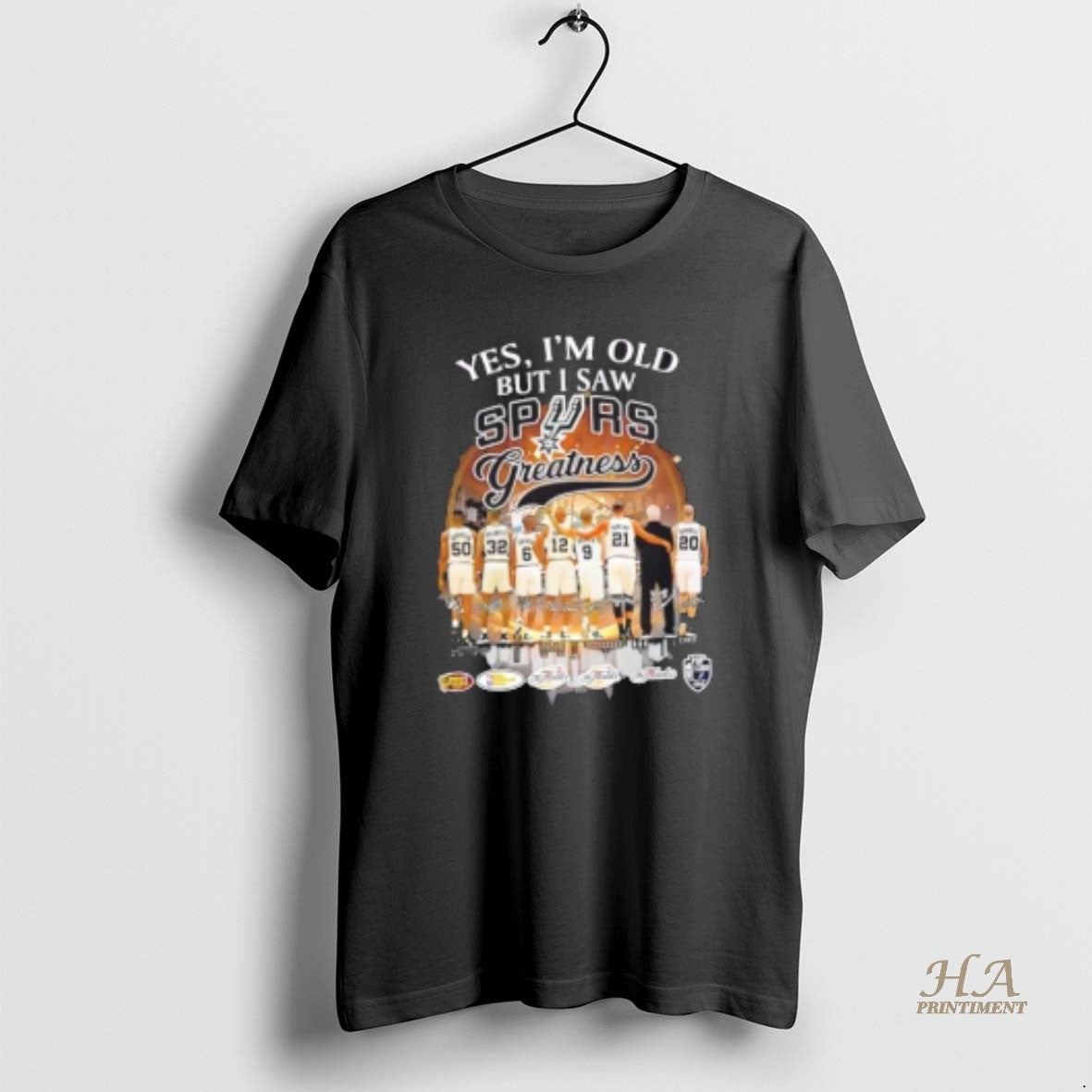 Official Yes Im Old But I Saw San Antonio Spurs Greatness Legends Signatures Shirt Hoodie Sweatshirt | PurePodTees.com