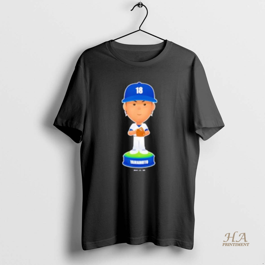 Official Yoshinobu Yamamoto Los Angeles Baseball Bobblehead Shirt Hoodie Sweatshirt | PurePodTees.com