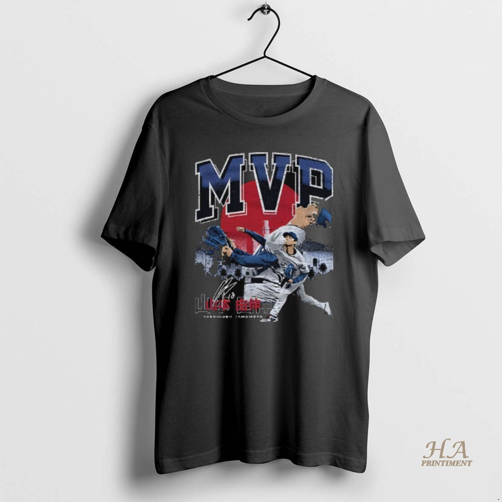 Official Yoshinobu Yamamoto Los Angeles Dodgers 2025 Championship Mvp Japan Signature Shirt Hoodie Sweatshirt