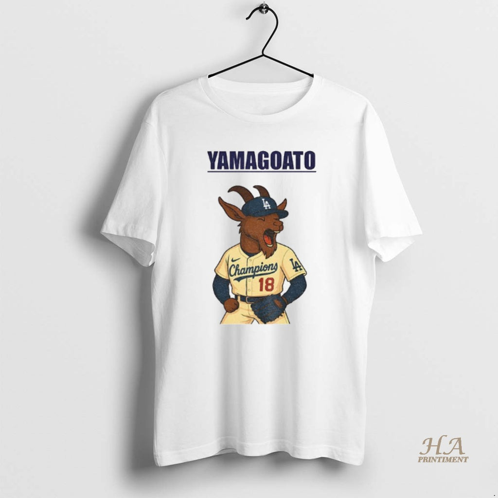 Official Yoshinobu Yamamoto Yamagoato Goat Baseball Mlb Champions World Series 2025 Shirt Hoodie Sweatshirt | PurePodTees.com