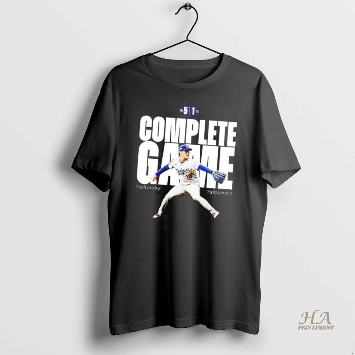 Official Yoshinobu Yamamoto Complete Game Shirt Hoodie Sweatshirt | PurePodTees.com
