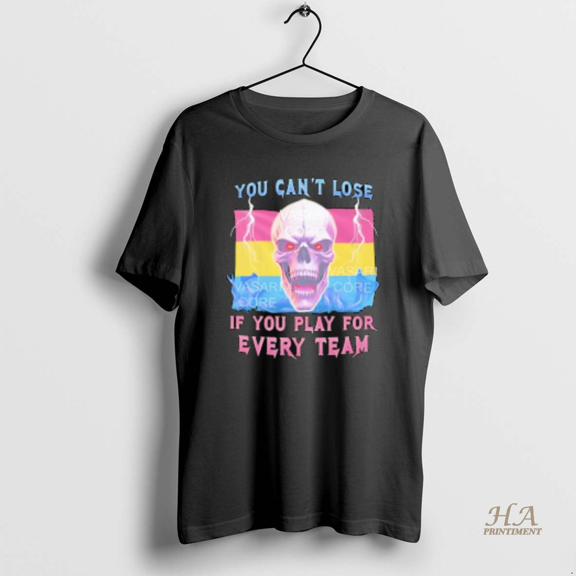 Official You Cant Lose If You Play For Every Team Pansexual Skull Of Flag Shirt Hoodie Sweatshirt | PurePodTees.com
