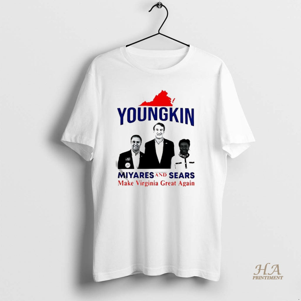 Official Youngkin Miyares And Sears Make Virginia Great Again Politics Shirt Hoodie Sweatshirt | PurePodTees.com