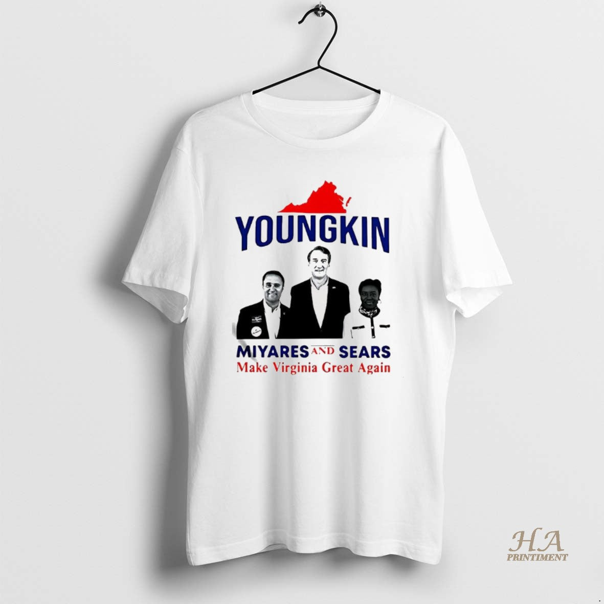 Official Youngkin Miyares And Sears Make Virginia Great Again Politics Shirt Hoodie Sweatshirt | PurePodTees.com