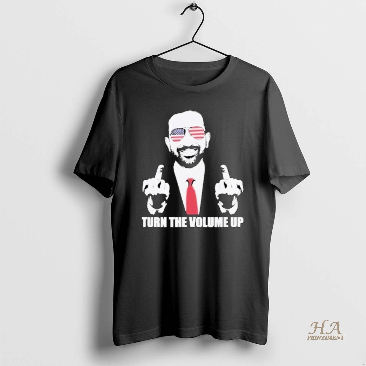 Official Zohran Mamdani Turn The Volume Up Middle Finger Shirt Hoodie Sweatshirt | PurePodTees.com
