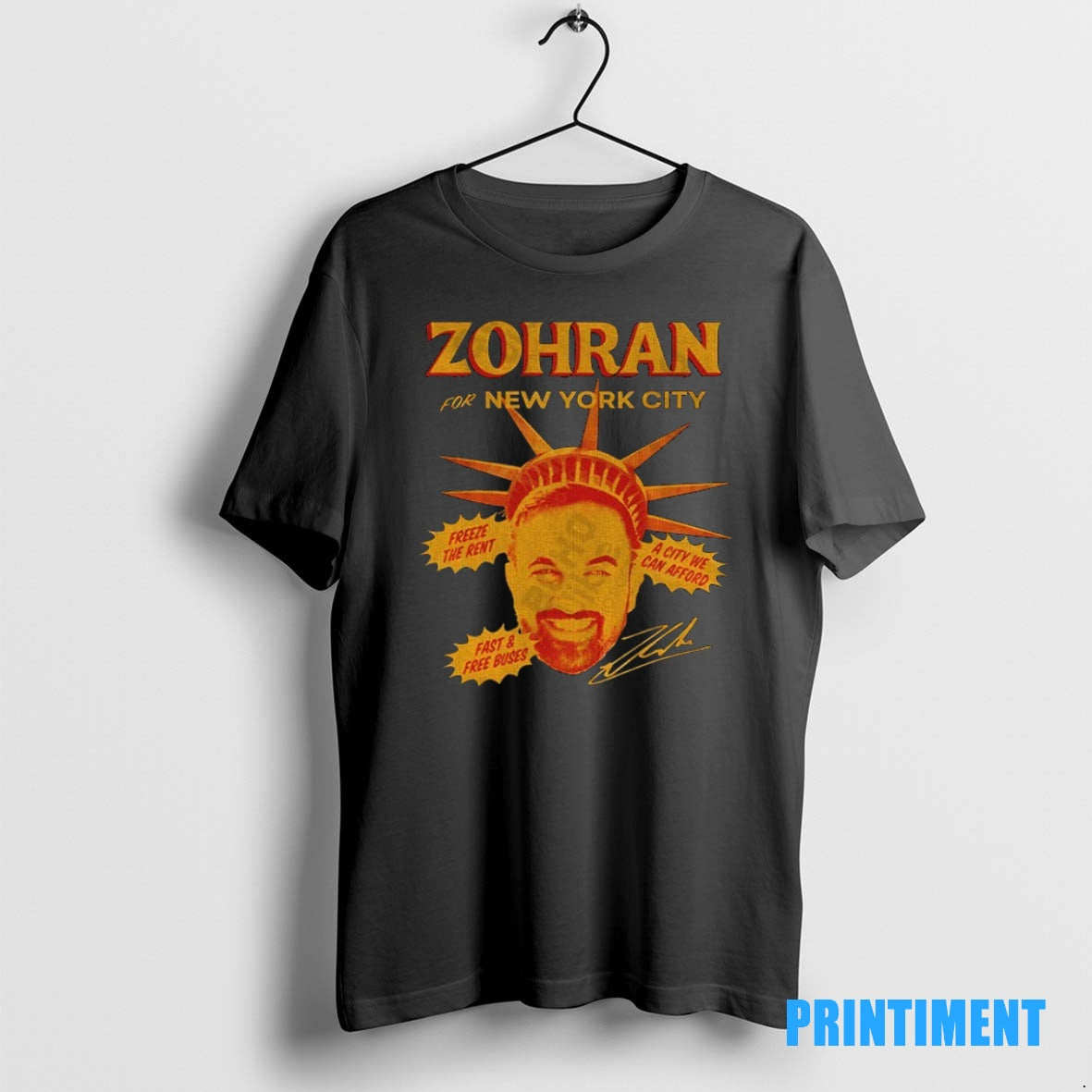 Official Zohran For New York City Signature Freeze The Rent A City We Can Afford Shirt Hoodie Sweatshirt | PurePodTees.com