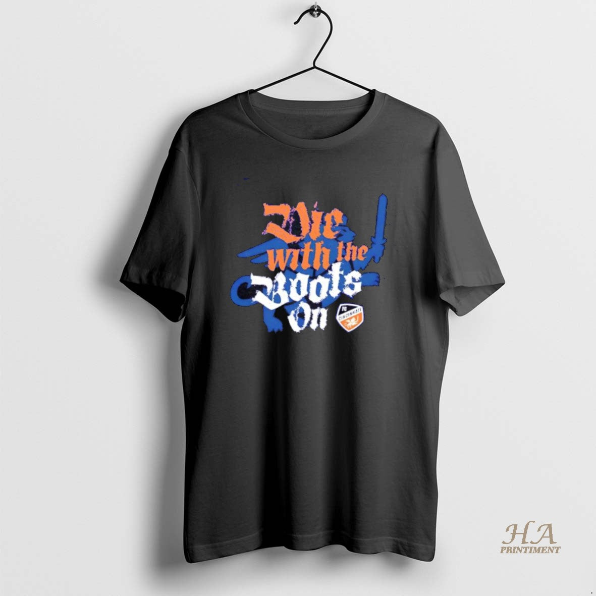 Official Bz4zrxuq Die With The Boots On Fc Cincinnati Shirt Hoodie Sweatshirt | PurePodTees.com