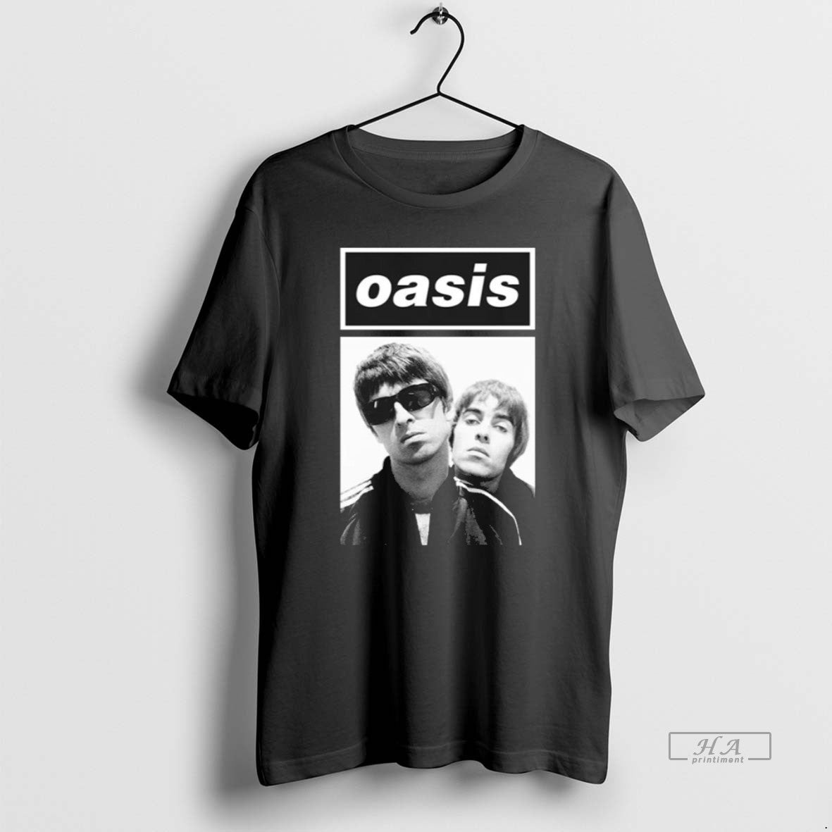 Official Oasis Nole Liam Boxed Photo Shirt Hoodie Sweatshirt | PurePodTees.com