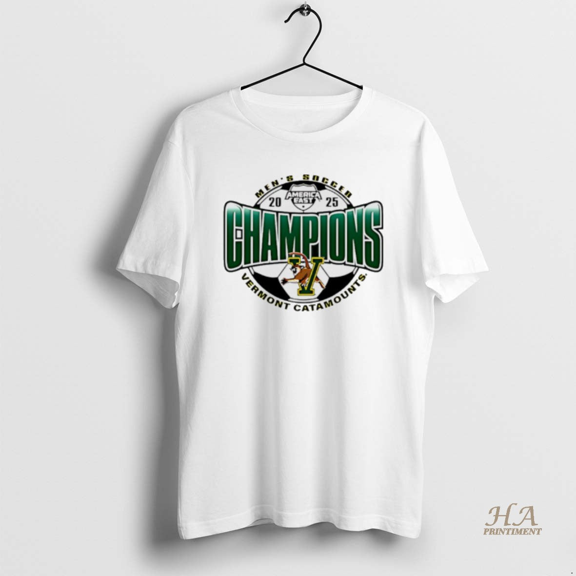 Official Vermont Catamounts 2025 Mens Soccer America East Champions Shirt Hoodie Sweatshirt | PurePodTees.com