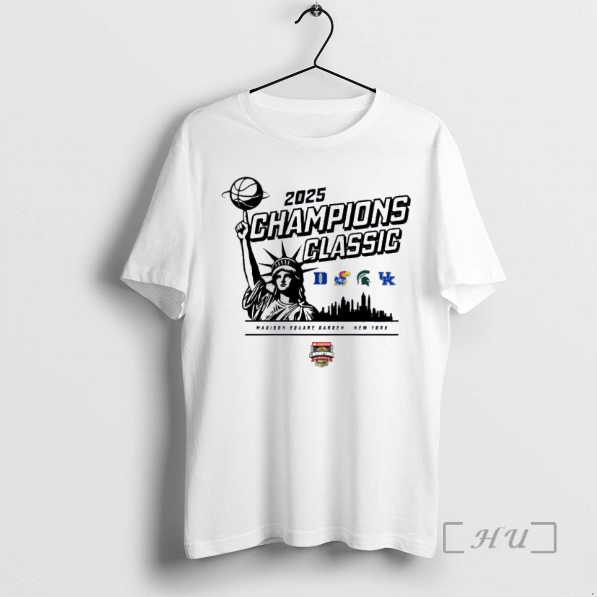 Officials 2025 Champions Classic Duke Kansas Michigan State And Kentucky Madison Square Garden New York Shirt Hoodie...