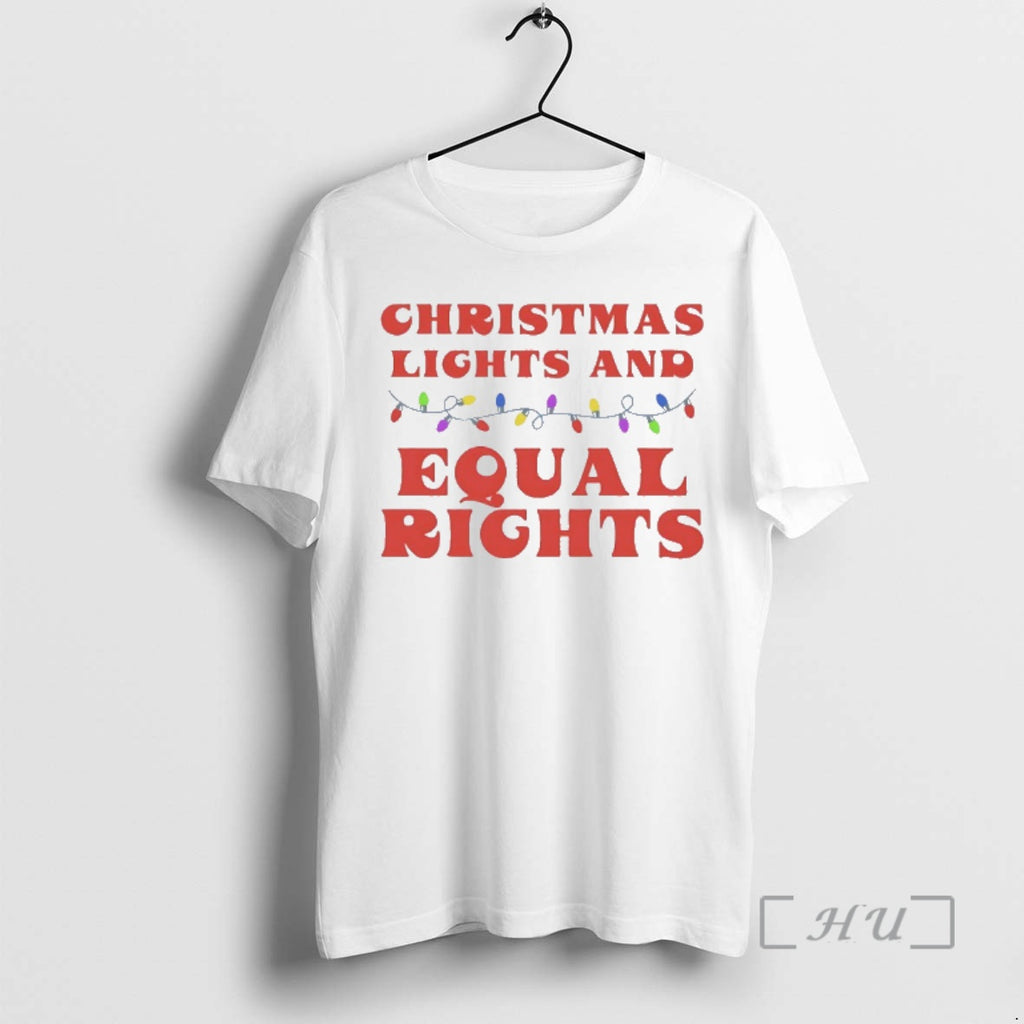 Officials 2025 Christmas Lights And Equal Rights Shirt Hoodie Sweatshirt | PurePodTees.com
