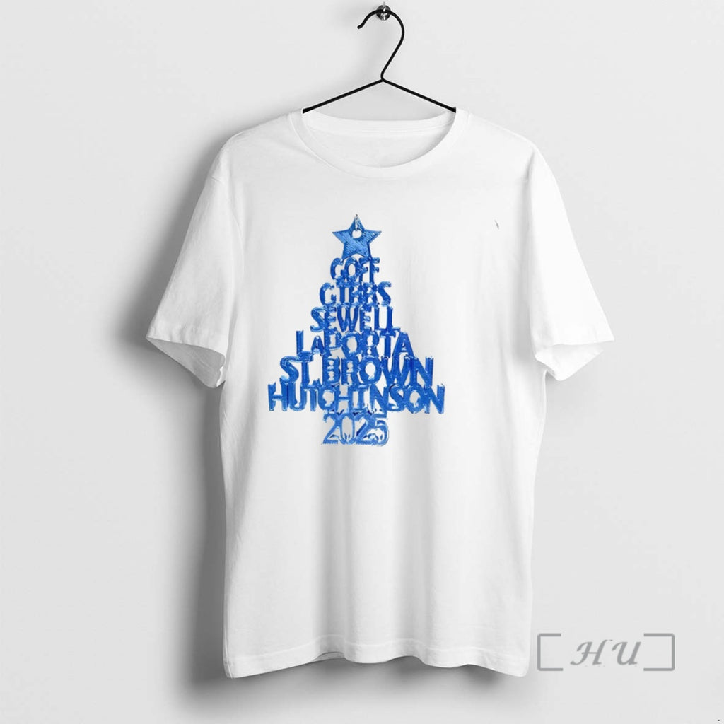 Officials 2025 Detroit Lions Christmas Tree Shirt Hoodie Sweatshirt | PurePodTees.com