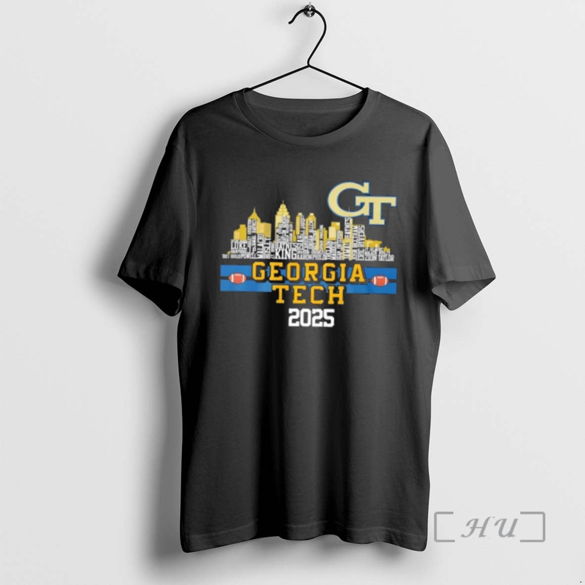 Officials 2025 Georgia Tech Yellow Jackets All Names City Skyline Shirt Hoodie Sweatshirt | PurePodTees.com
