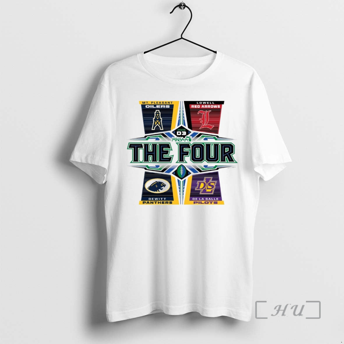 Officials 2025 Mhsaa Football D3 The Four Shirt Hoodie Sweatshirt | PurePodTees.com